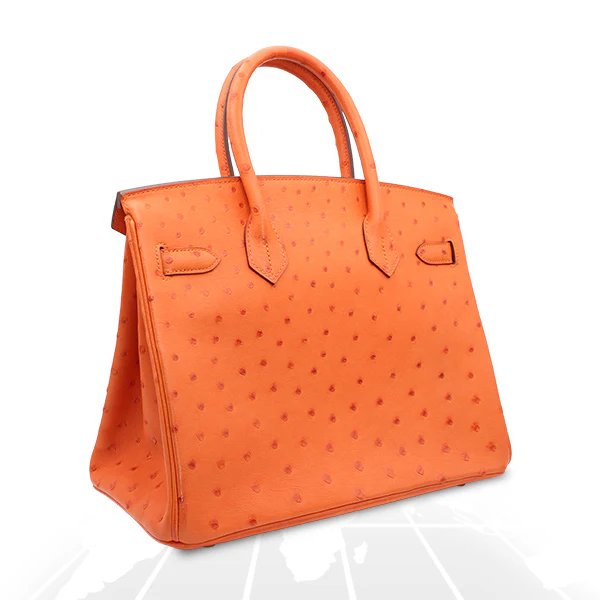 Hermes Birkin 30 Tangerine Autruche Ostrich Gold Hardware - Image 4