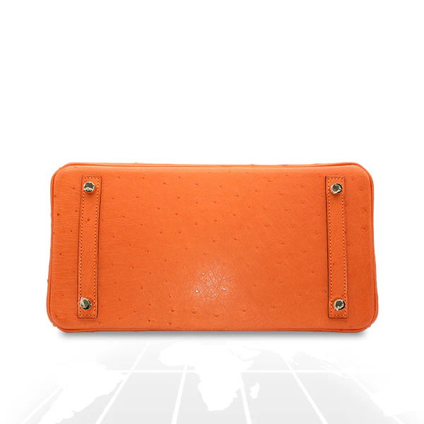 Hermes Birkin 30 Tangerine Autruche Ostrich Gold Hardware - Image 9